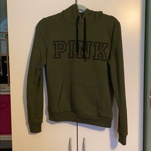 Olive Green PINK Hoodie